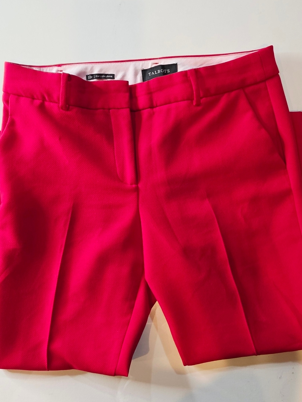 BUNDLE Talbots Red Dress Pants 10P & LC Lauren Conrad Black Tuxedo Blouse Small - Picture 5 of 8